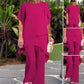 💎 60% OFF! 💎 Charming Irregular Top & Wide Leg Pants Set – Asymmetrical Hem, Flowy Double Layer & All-Day Elegance 👗✨