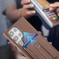 Leather Magnetic Card Case Holder Case Cover for Samsung S Series