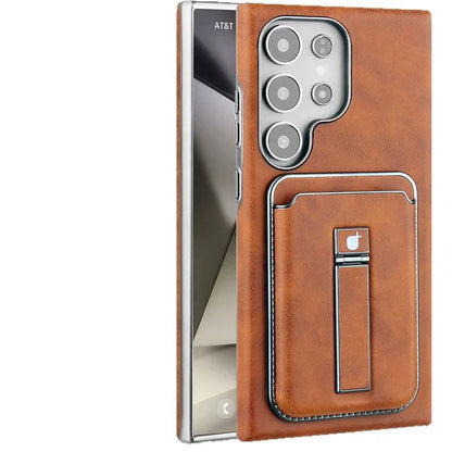 Leather Magnetic Card Case Holder Case Cover for Samsung S Series