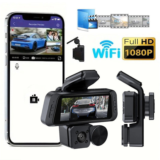 HD 3-Lens Night Vision Wide Angle Dash Cam