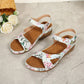 Lightweight Velcro Open Toe Low Wedge Sandal