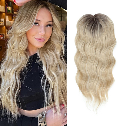 🔥Wavy Clip-In Hair Topper with Bangs for Thinning Hair