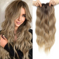🔥Wavy Clip-In Hair Topper with Bangs for Thinning Hair