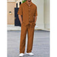 🏖️Summer Hot Sale 56% OFF🌼Men's Collared Top & Drawstring Pants Set