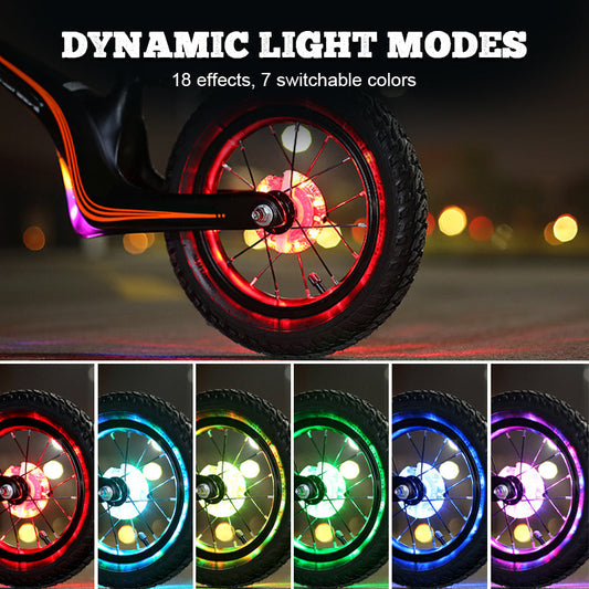 🌃Light Up the Night 🚴 Colorful Bike Wheel Hub Light
