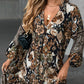 🔥50% OFF🔥—Elegant V-Neck Long-Sleeve Printed Dress