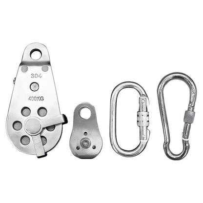 Heavy Duty Pulley System Kit with Carabiner Clips