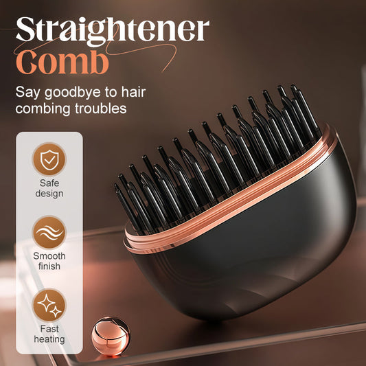 Cordless Hair Straightener Comb – 3-Temp & Anti-Scald Design