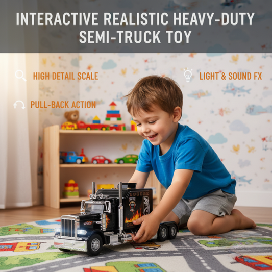 🎄🎁Limited Time Promotion 50% OFF 🔥⚡ Christmas Special Offers!🎄 Best-Selling-Interactive Realistic Heavy-Duty Semi-Truck Toy！