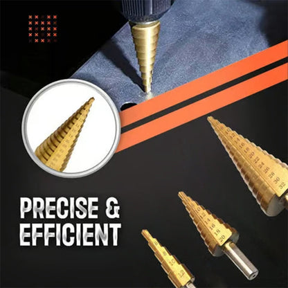 6 PCS Pagoda-Shaped Drill Bits Set with Storage Case