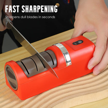 🔥Automatic Kitchen Knife Sharpener – Cordless, Diamond Wheel & Suction Base 🔪⚡