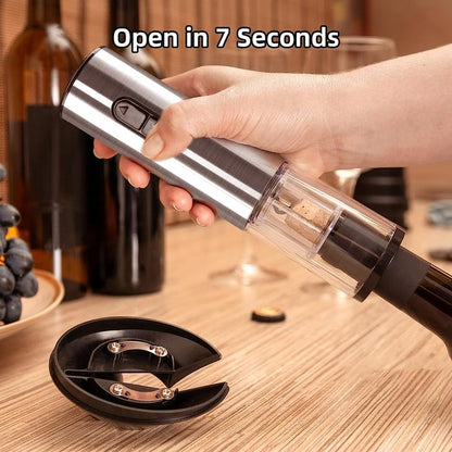 🍾 50% OFF! 🍷 Cordless Electric Corkscrew Set – USB Rechargeable, Automatic Rotation & Ergonomic Design for Gifts ✨