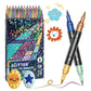 ⏳Time-Limited Special⏰Glitter Brush Markers – dual-tip design, shimmering ink makes cards & crafts sparkle