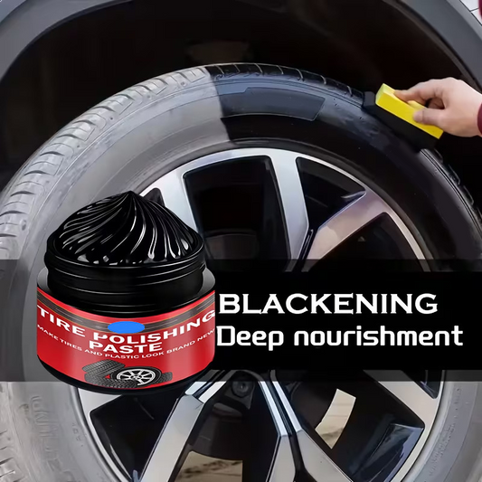 🛞 BUY 2 GET 1 FREE! ✨ Car Tire & Trim Renewal Paste – Deep Black Shine, UV Protection & Easy Application 💎