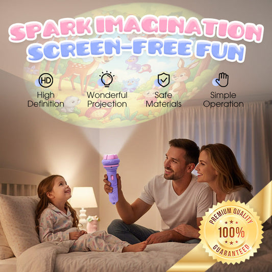 ⏳🔥LIMITED-TIME 50% OFF! ⏰Early Education Projector Torch for Kids 🔦 Click, Project & Learn – A Pocket-Sized Nighttime Adventure ✨