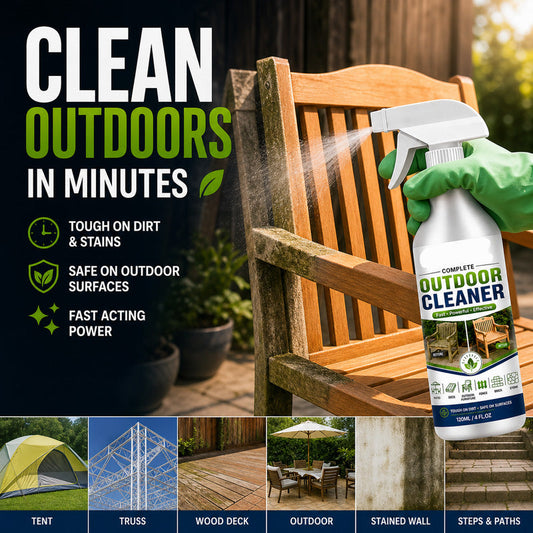 🎉 LIMITED-TIME 50% OFF!🎉 🌿Outdoor Surface Cleaner Spray, Fast Acting Stain Remover for Patio, Wooden Furniture & Outdoor Surfaces