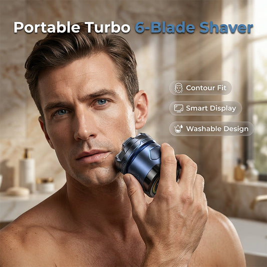 6-Blade Electric Head Shaver for Men
