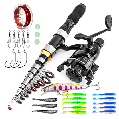 🎣 LIMITED-TIME 50% OFF 🧳 Complete Telescopic Fishing Kit — Rod, Reel, Lures & Bag