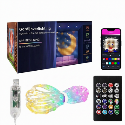 🌈 50% OFF NOW! 💡 Waterproof LED Curtain String Lights – App Control, Music Sync & Customizable Light Art 🎵