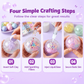 DIY Clay Squeeze Ball Craft Kit Slow Stress Relief Handmade Toy Set for Kids