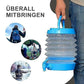Collapsible water container with faucet