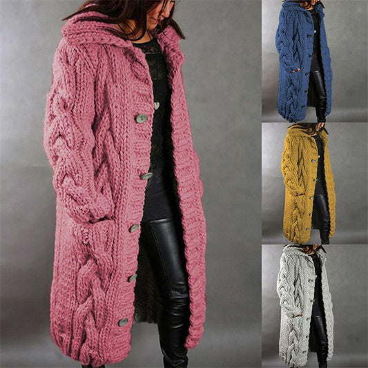 2023 Knitted Thick Line Sweater Coat - Free Shipping