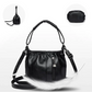 Fashion Simple Casual Pleated Bucket Soft Leather Handbag Shoulder Bag