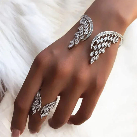 💍Angel Wings Alloy Ring & Bracelet🧚