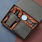 Gift Sets for Men Leather Case & Watch & Perfume