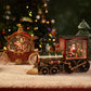 Christmas Gift Train Crystal Ball Ornament