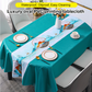 Light luxury high end oval pvc tablecloth