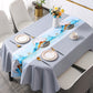 Light luxury high end oval pvc tablecloth