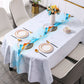 Light luxury high end oval pvc tablecloth