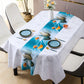 Light luxury high end oval pvc tablecloth