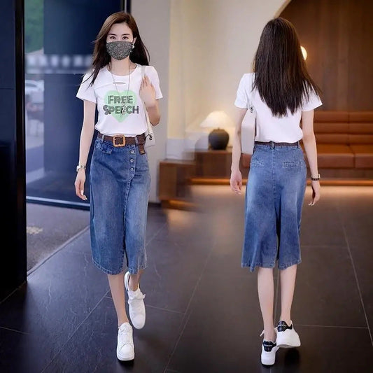 🔥New Year Sale🔥Denim Half Skirt