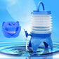 Collapsible water container with faucet