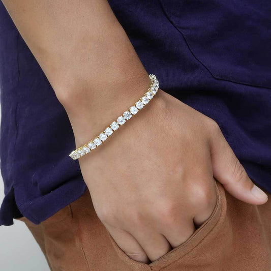 Men's Sparkling Zirconia Bracelet