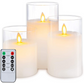 Flickering Flameless Candles with Glass Holder