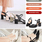 Thick Heel Pointed Head Versatile High Heels With One-way Strap