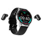 2 IN 1 SMARTWATCH WITH EARPHONES (FOR IPHONE AND ANDROID)--FREE SHIPPING