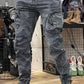 Men's Distressed Slim Fit Biker Jeans