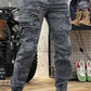 Men's Distressed Slim Fit Biker Jeans