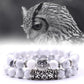 Owl Charm natural stone bracelet