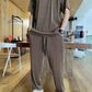 Men’s Loose Fashionable Long Sleeve 2-piece Set