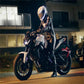 Motorcycle helmet LED light bar