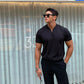 2023 Men Gentlemans Business Short Sleeve Fitness T-shirt