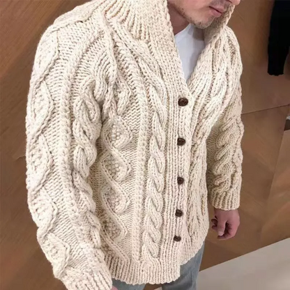 Men's Stand Collar Casual Knit Cardigan-【Free Shipping】