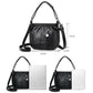 Fashion Simple Casual Pleated Bucket Soft Leather Handbag Shoulder Bag