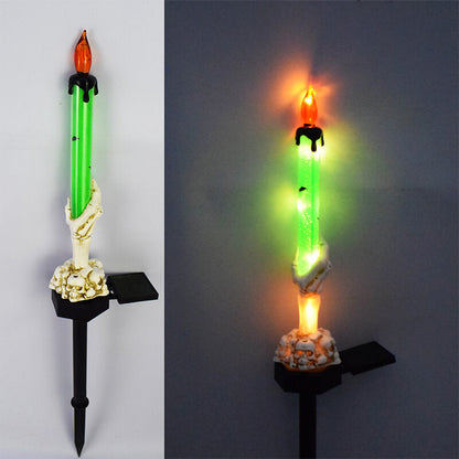 Best Gift*Solar Light Halloween Ghost Hand Candle Outdoor Floor Lamp