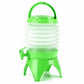 Collapsible water container with faucet